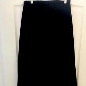 Satin black maxi formal skirt